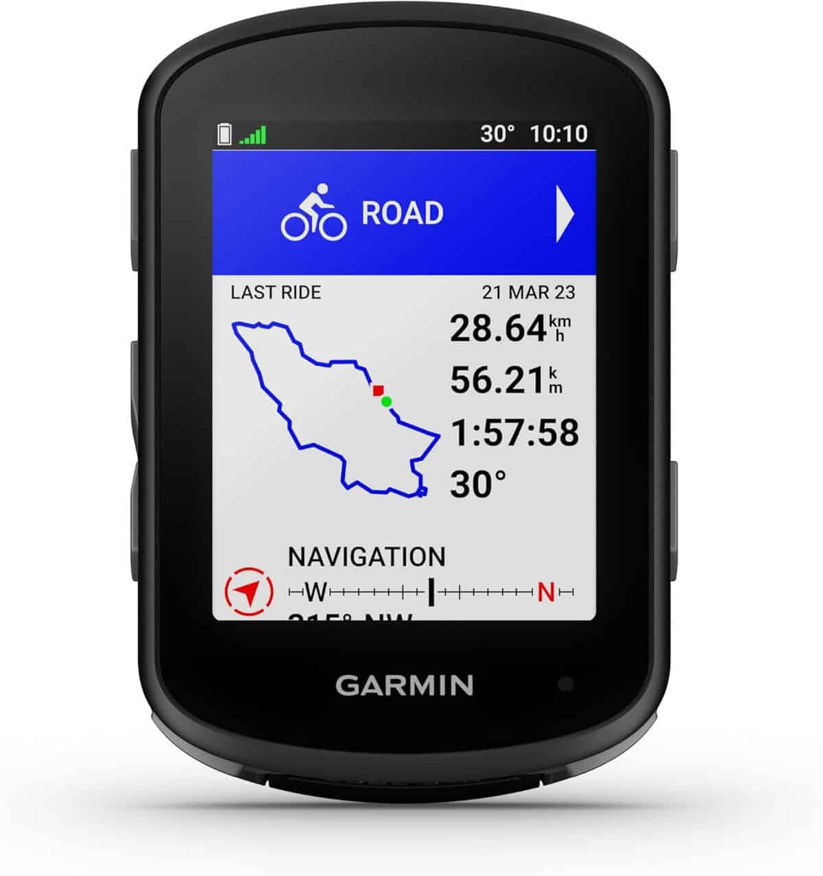 Garmin Edge 540 mostrando mapa de ruta en pantalla