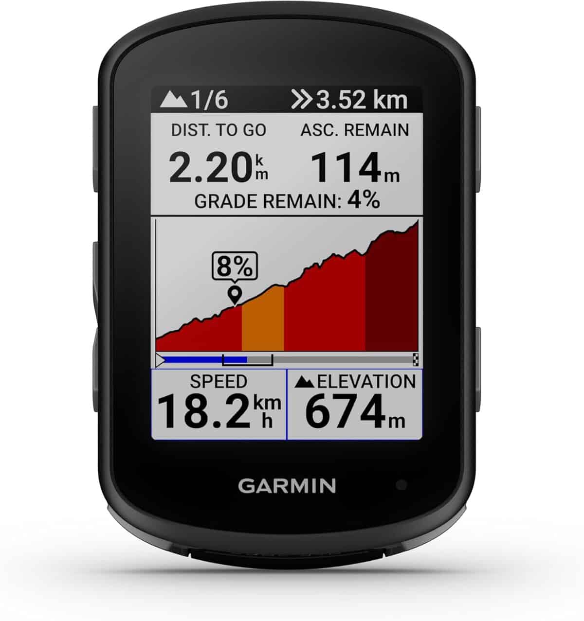Garmin Edge 540 vista lateral con botones