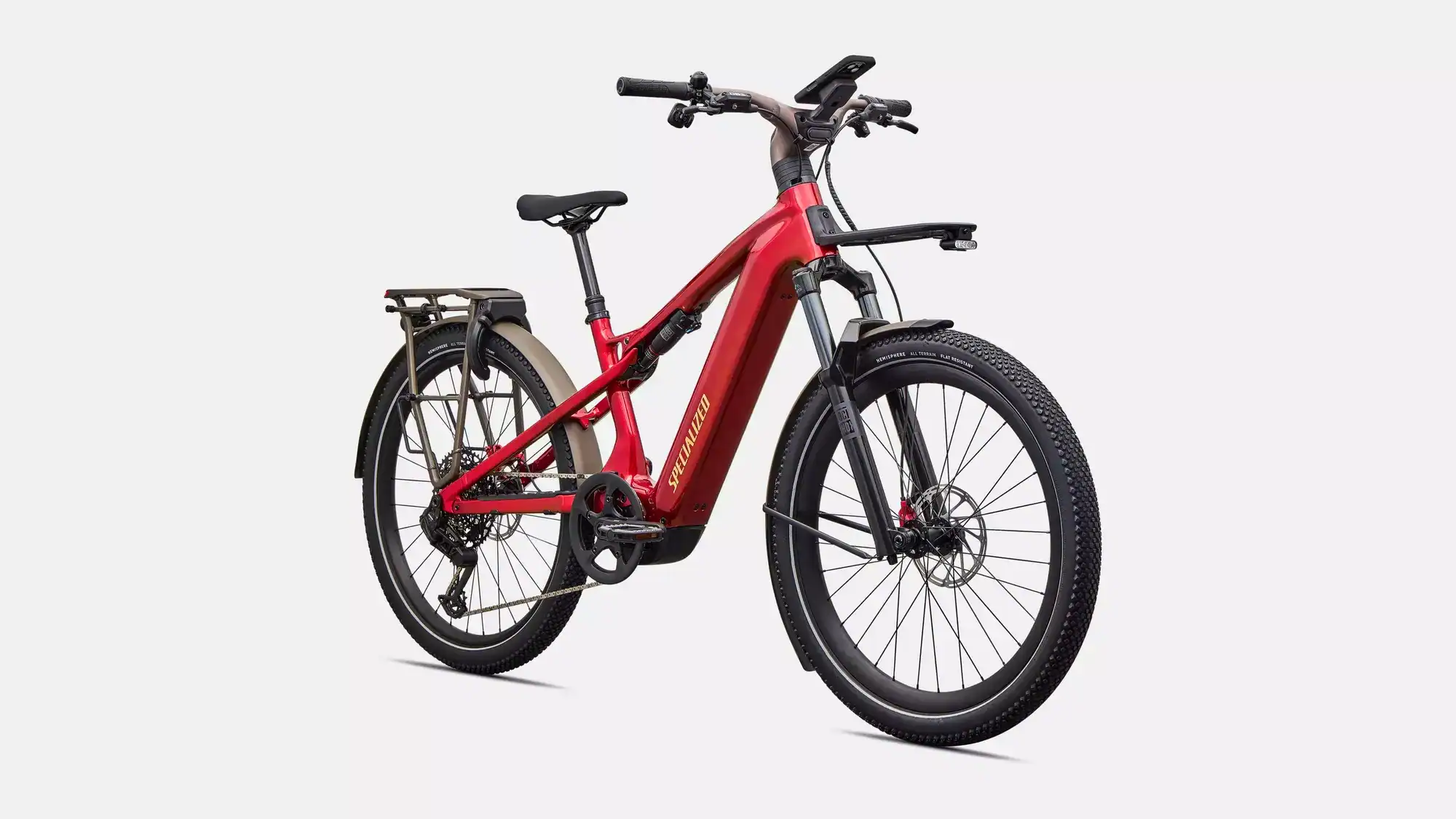 Specialized Turbo Vado 3 X 6.0 vista frontal con horquilla RockShox Psylo