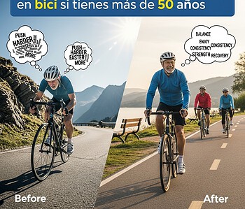 Cambia tu forma de entrenar en bici si tienes más de 50 años