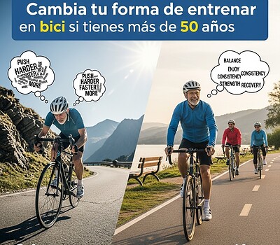 Cambia tu forma de entrenar en bici si tienes más de 50 años