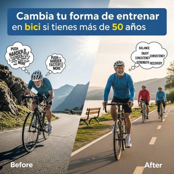 Cambia tu forma de entrenar en bici si tienes más de 50 años
