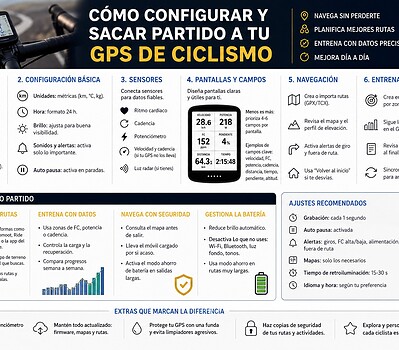 Cómo configurar y sacar partido a tu GPS de ciclismo