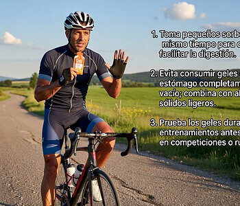 Geles energéticos en ciclismo: por qué te sientan mal y cómo evitarlo