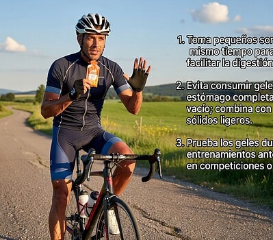 Geles energéticos en ciclismo: por qué te sientan mal y cómo evitarlo