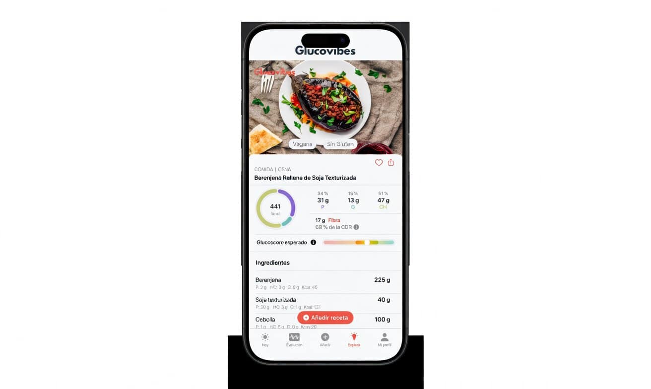 Glucovibes app biosensor CGM nutrición personalizada para ciclistas
