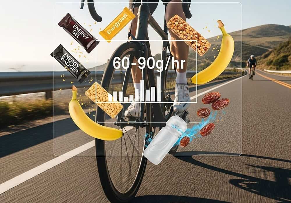 Ingesta de carbohidratos por hora si eres ciclista