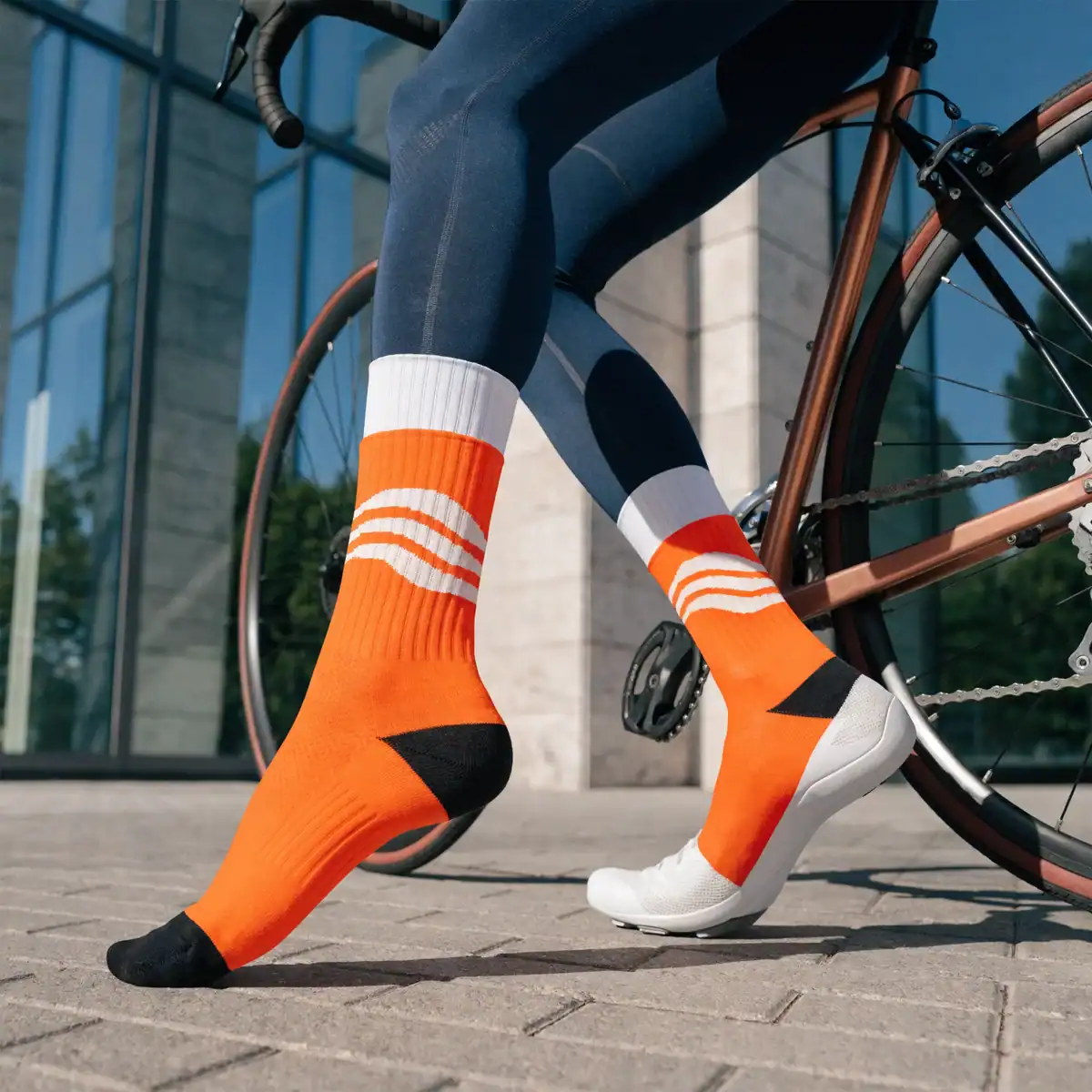 Calcetines de ciclismo — materiales, altura y talla