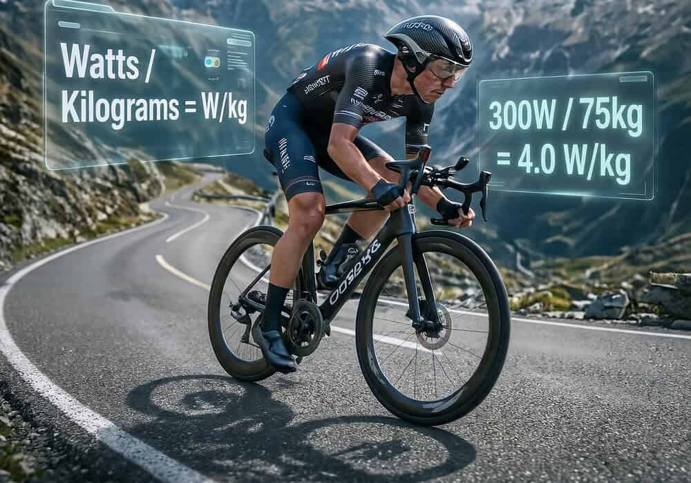 Qué son los vatios por kilo (W/kg) en ciclismo y cómo calcular el tuyo