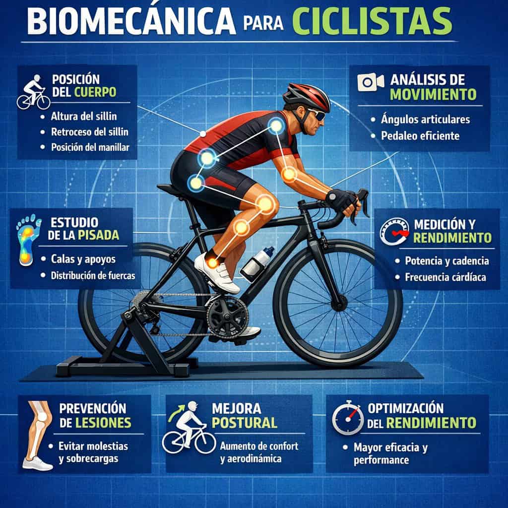 Puntos de contacto clave en la posición sobre la bicicleta