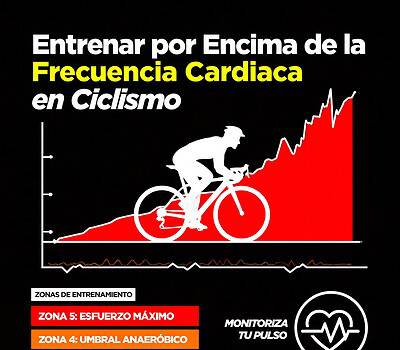 Entrenar por Encima de la Frecuencia Cardiaca en Ciclismo