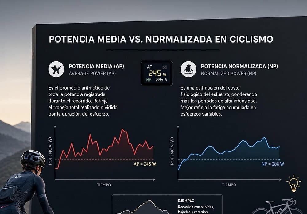 potencia media vs potencia normalizada