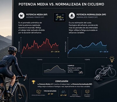 potencia media vs potencia normalizada