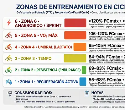 Zonas de entrenamiento en ciclismo