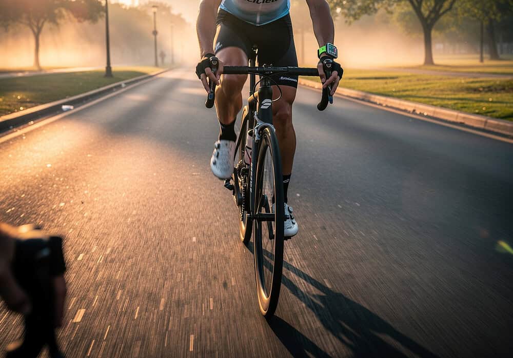 entrenar en bicicleta por la mañana