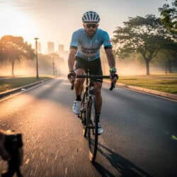 entrenar en bicicleta por la mañana