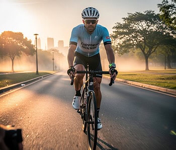 entrenar en bicicleta por la mañana