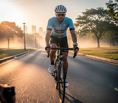 entrenar en bicicleta por la mañana