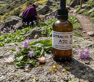 Extracto de ajo en la montaña