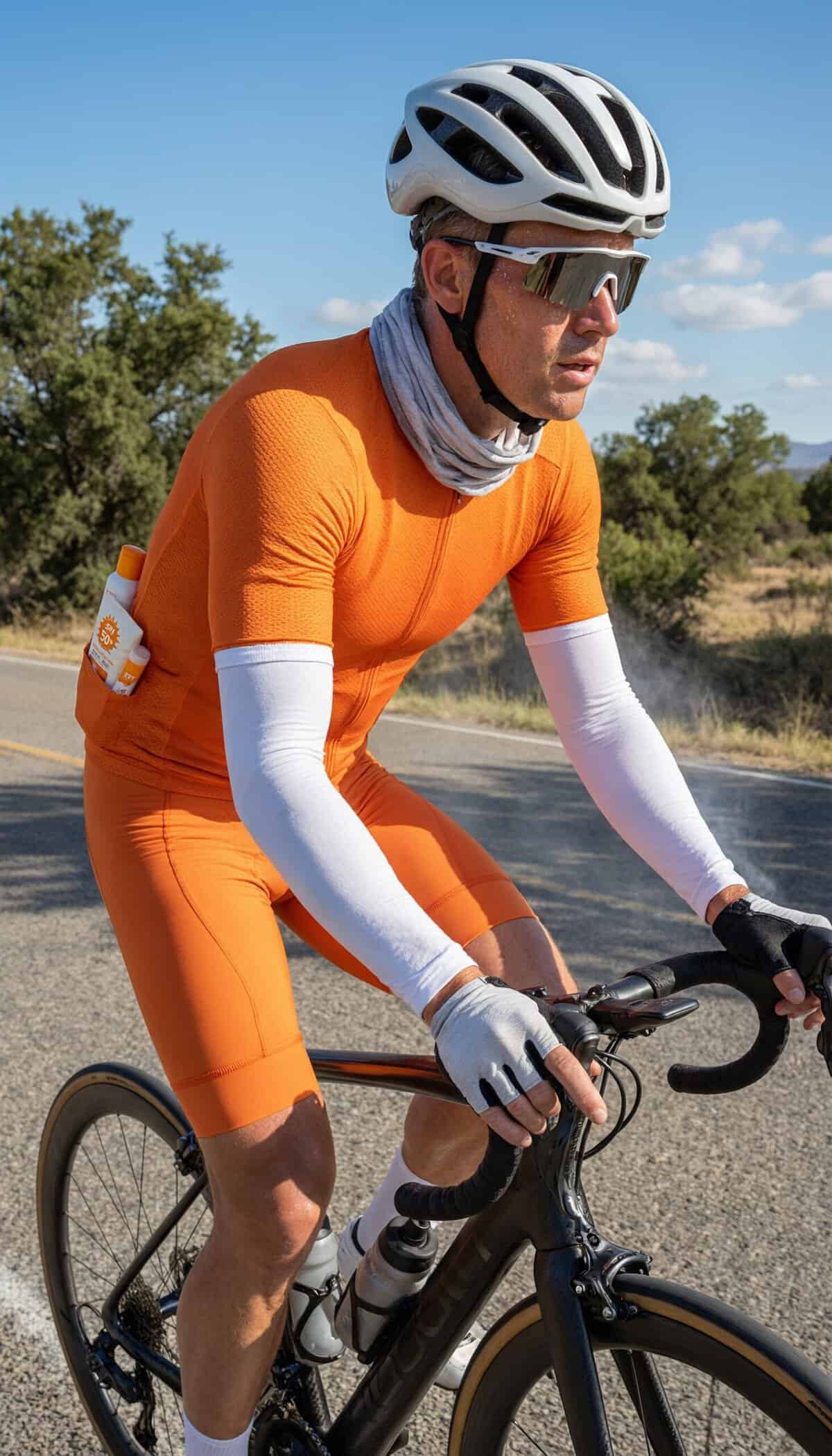 Protectores solares deportivos resistentes al sudor para ciclismo