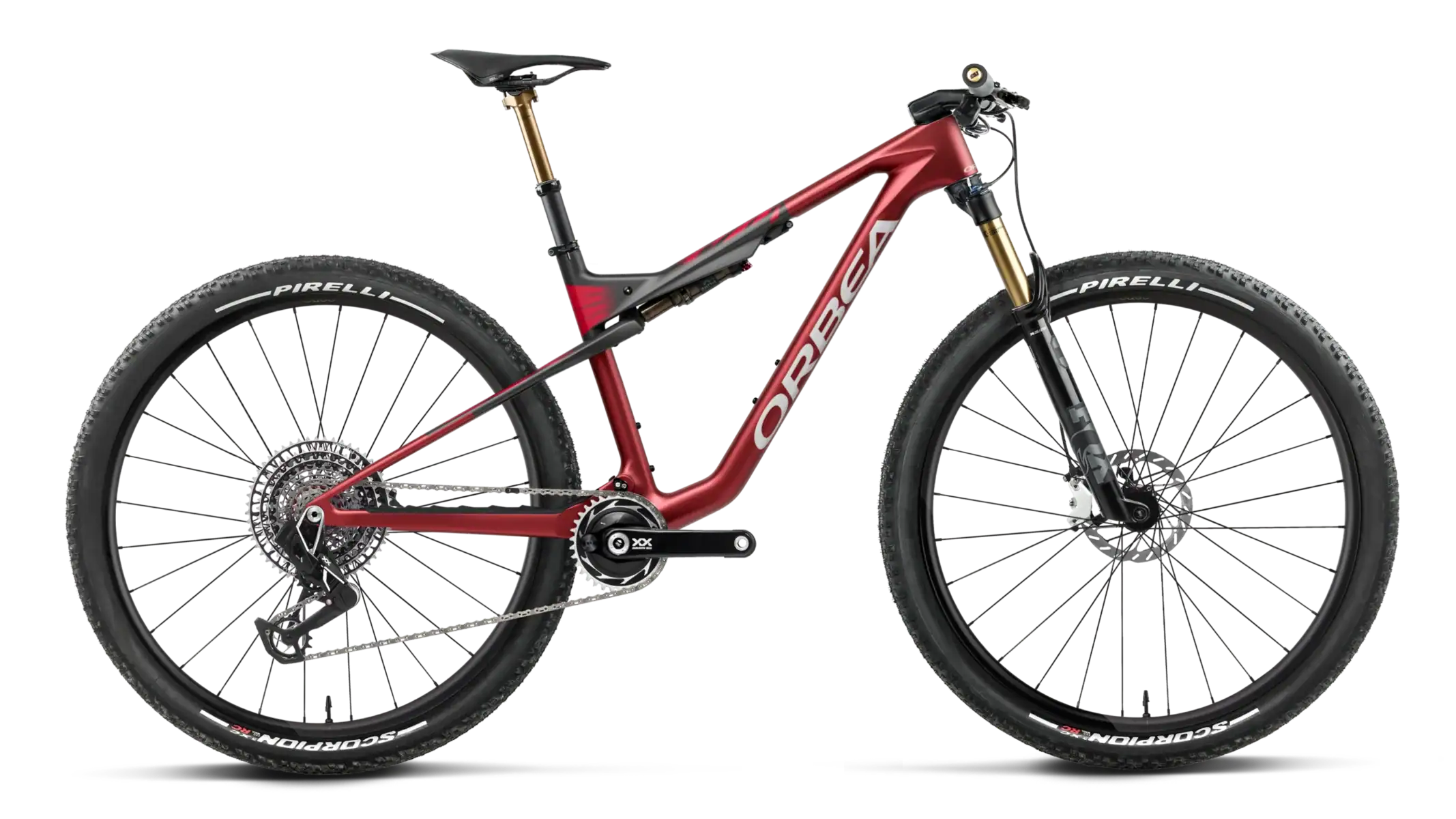 Orbea Oiz M10 2027 — transmisión electrónica Shimano XT Di2 y ruedas de carbono OQUO MP30TEAM