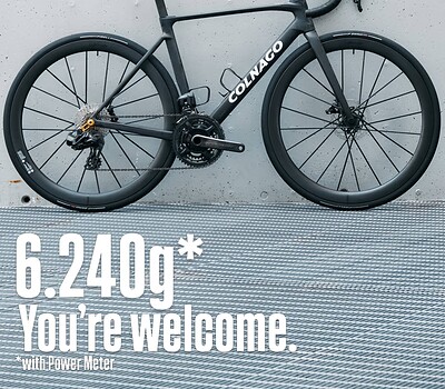 6.240 grams. Power meter included.Let that sink in..This is not a build that happened by acciden
