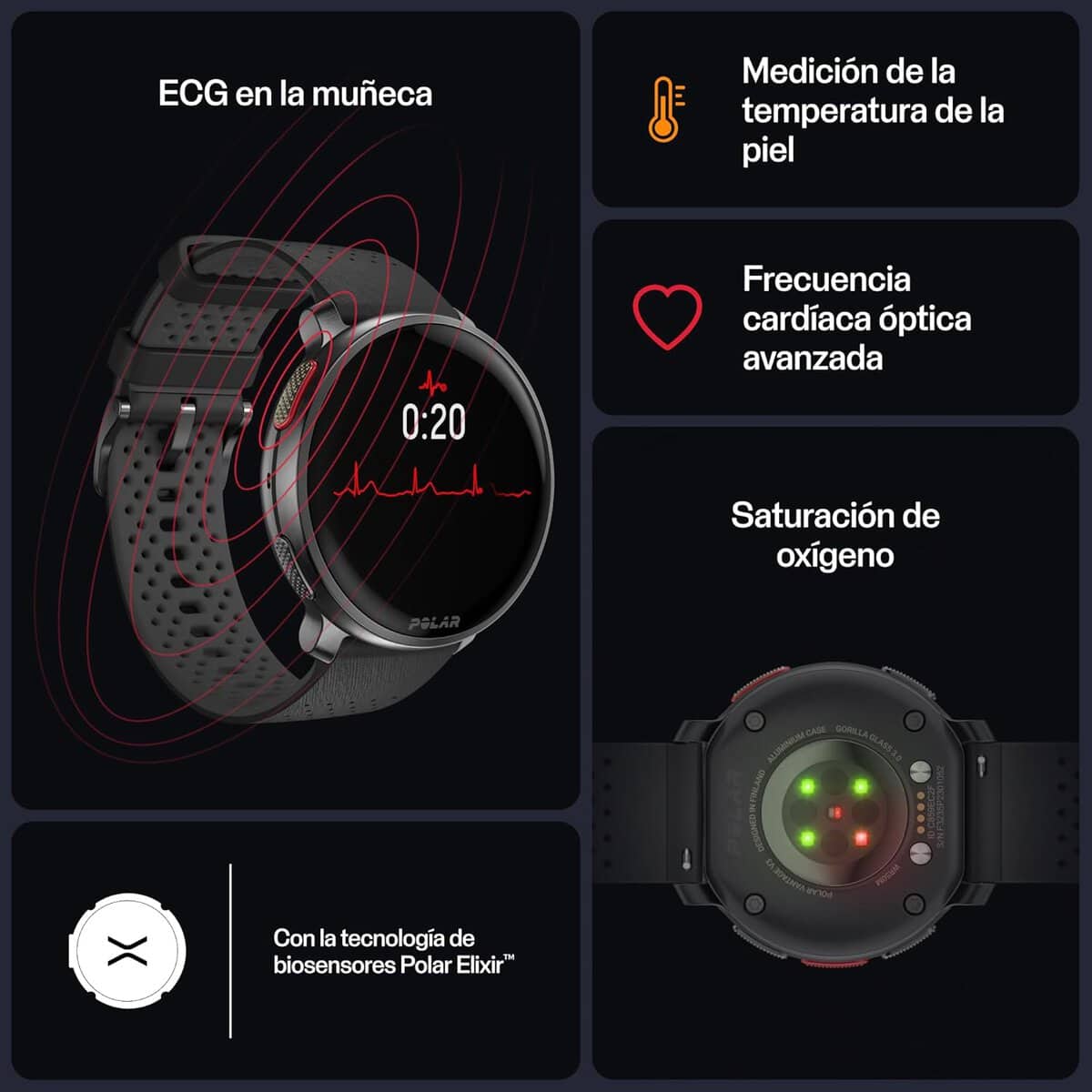 Polar Vantage V3 en muñeca durante entrenamiento de ciclismo — GPS dual, mapas offline y conectividad con potenciómetro Bluetooth