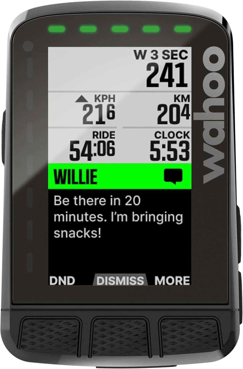 Wahoo Elemnt V3 con sensores fisiológicos integrados — ciclocomputador con datos de hidratación, temperatura y respiración