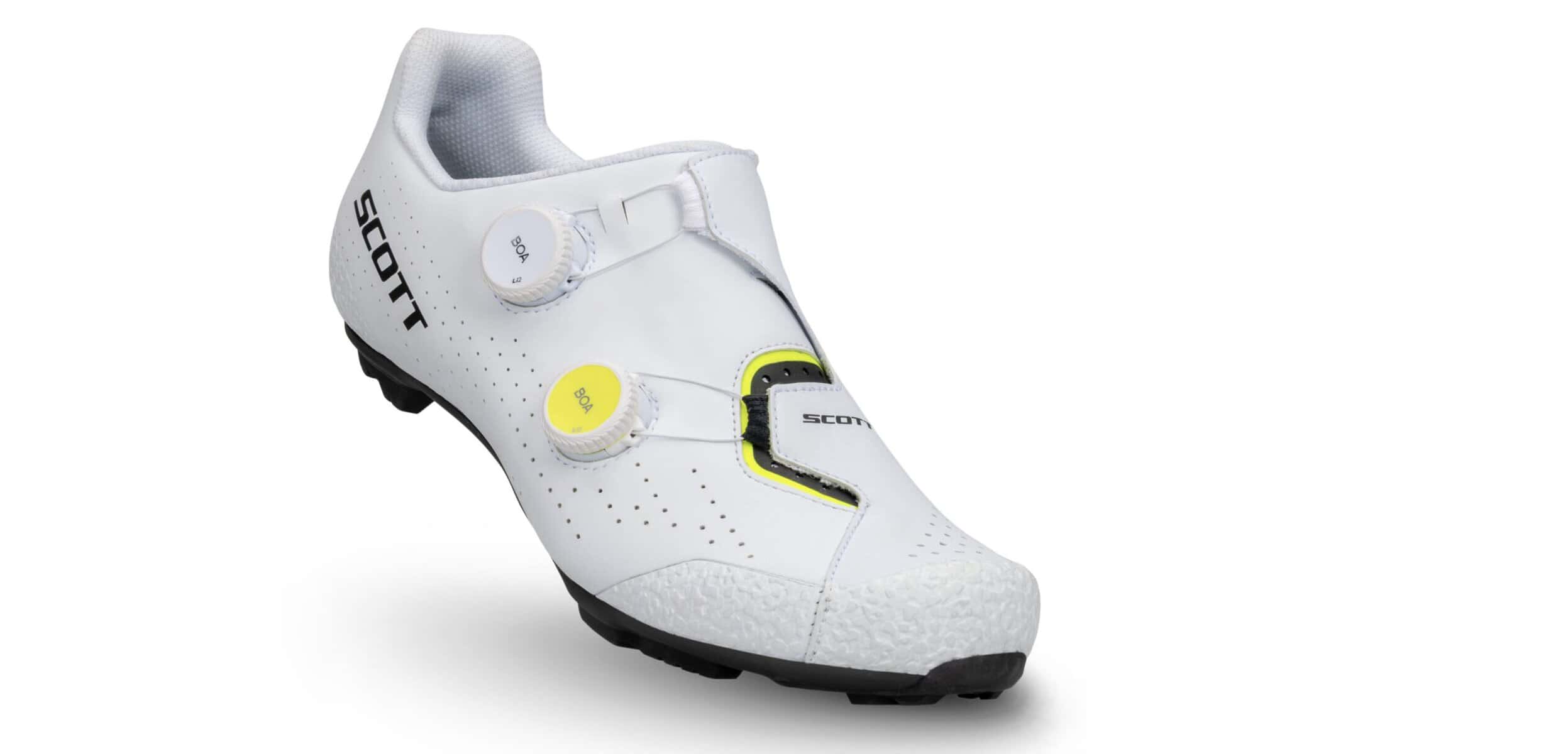 Scott MTB RC Ultimate 2027 — zapatillas XC tope de gama en color blanco, vista lateral