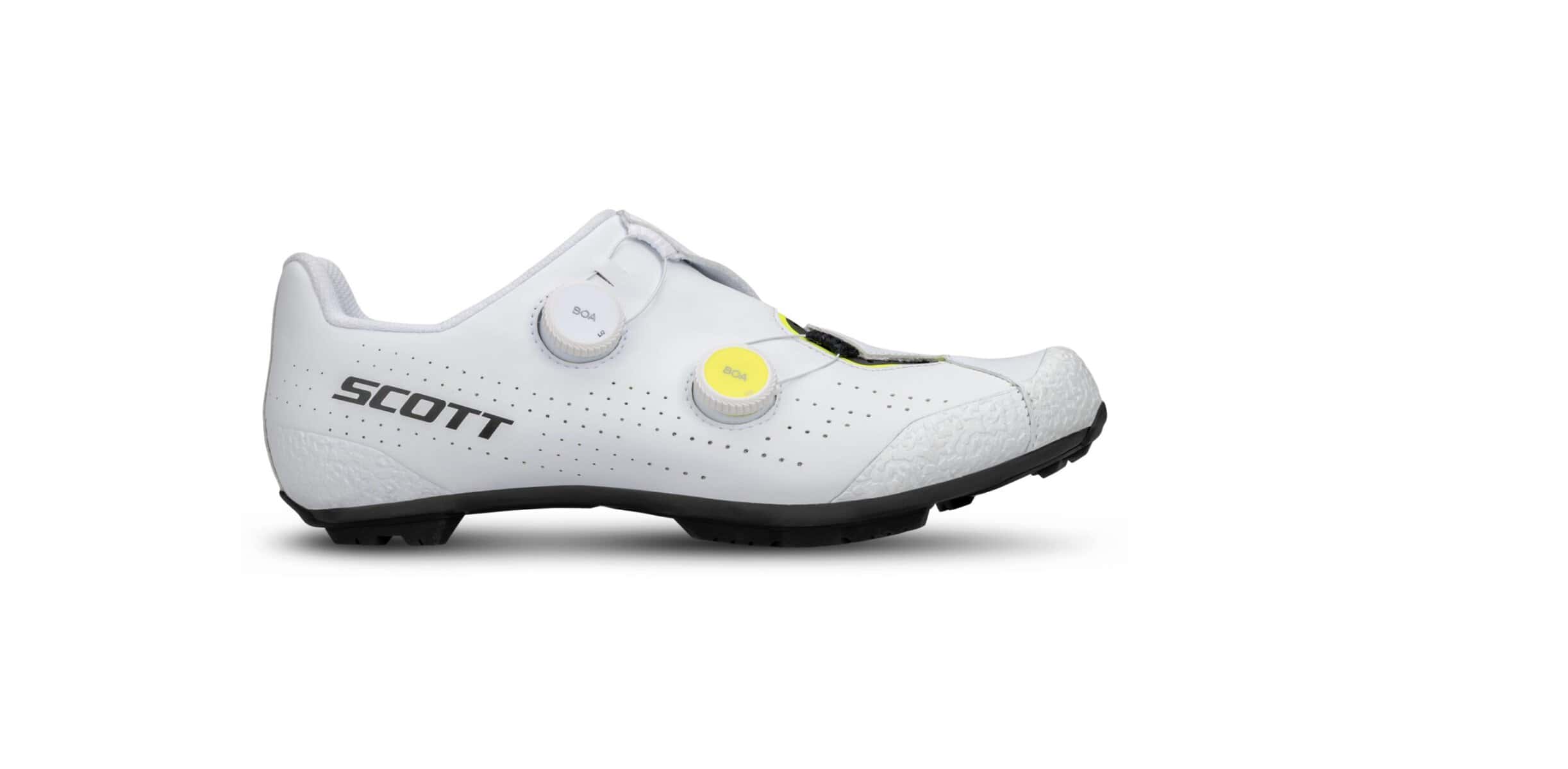Suela de carbono rigidez 10 de las Scott MTB RC Ultimate 2027 — vista inferior con goma NBR