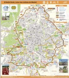 Mapa anillo verde de Madrid