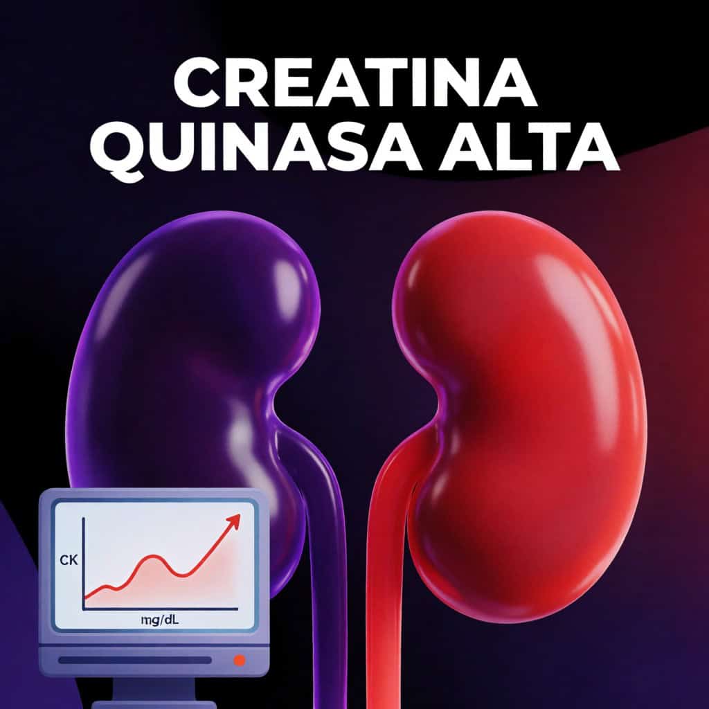 Tratamiento creatina quinasa alta reposo hidratación y recuperación muscular