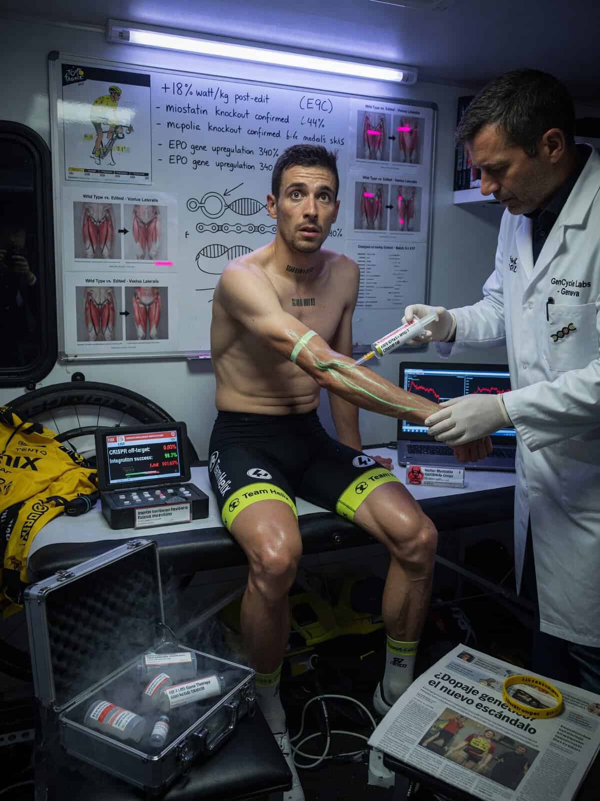 Análisis de ADN en laboratorio antidopaje para detectar dopaje genético en deportistas