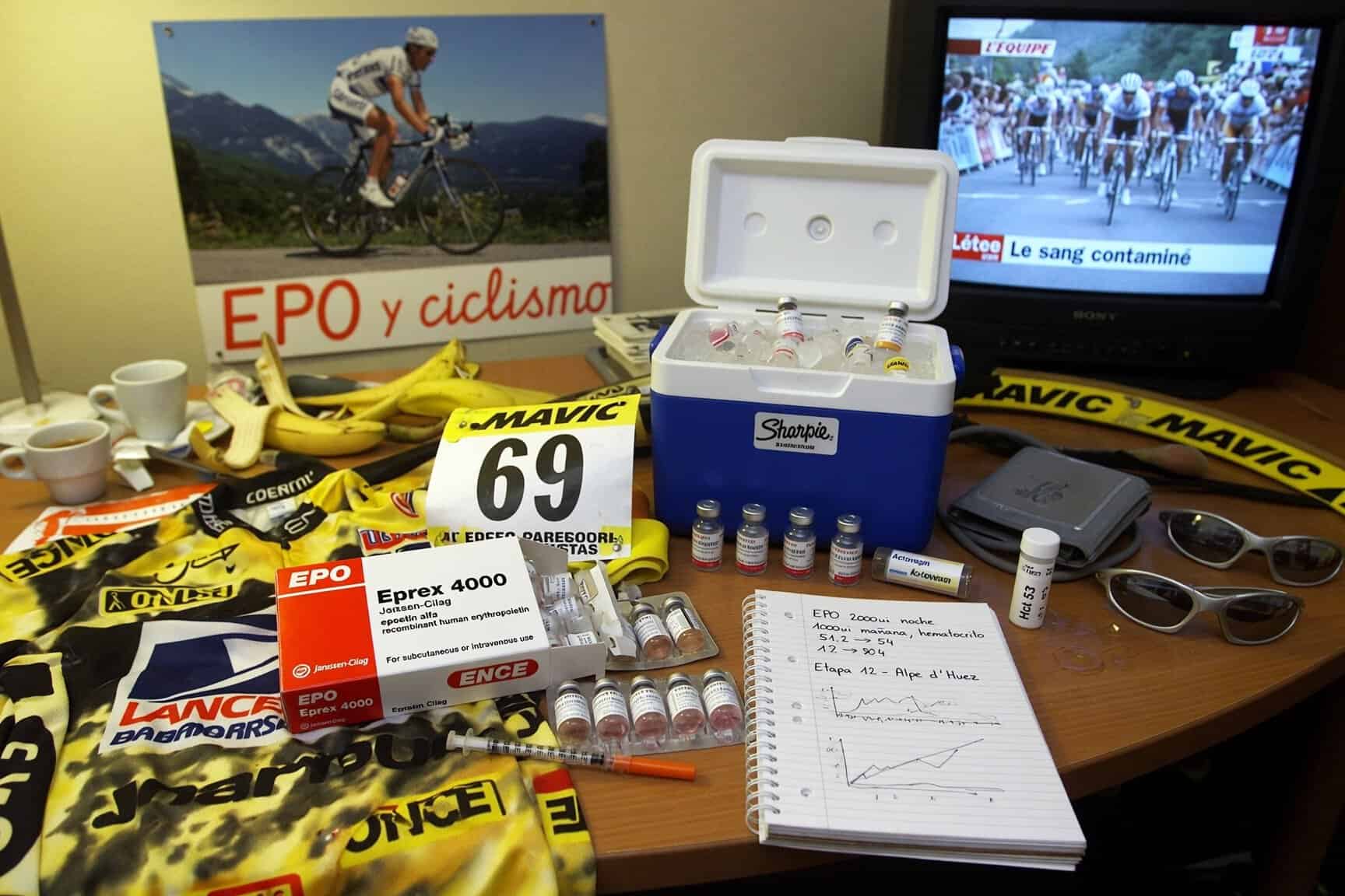 Análisis de sangre para detectar EPO eritropoyetina en control antidopaje ciclismo
