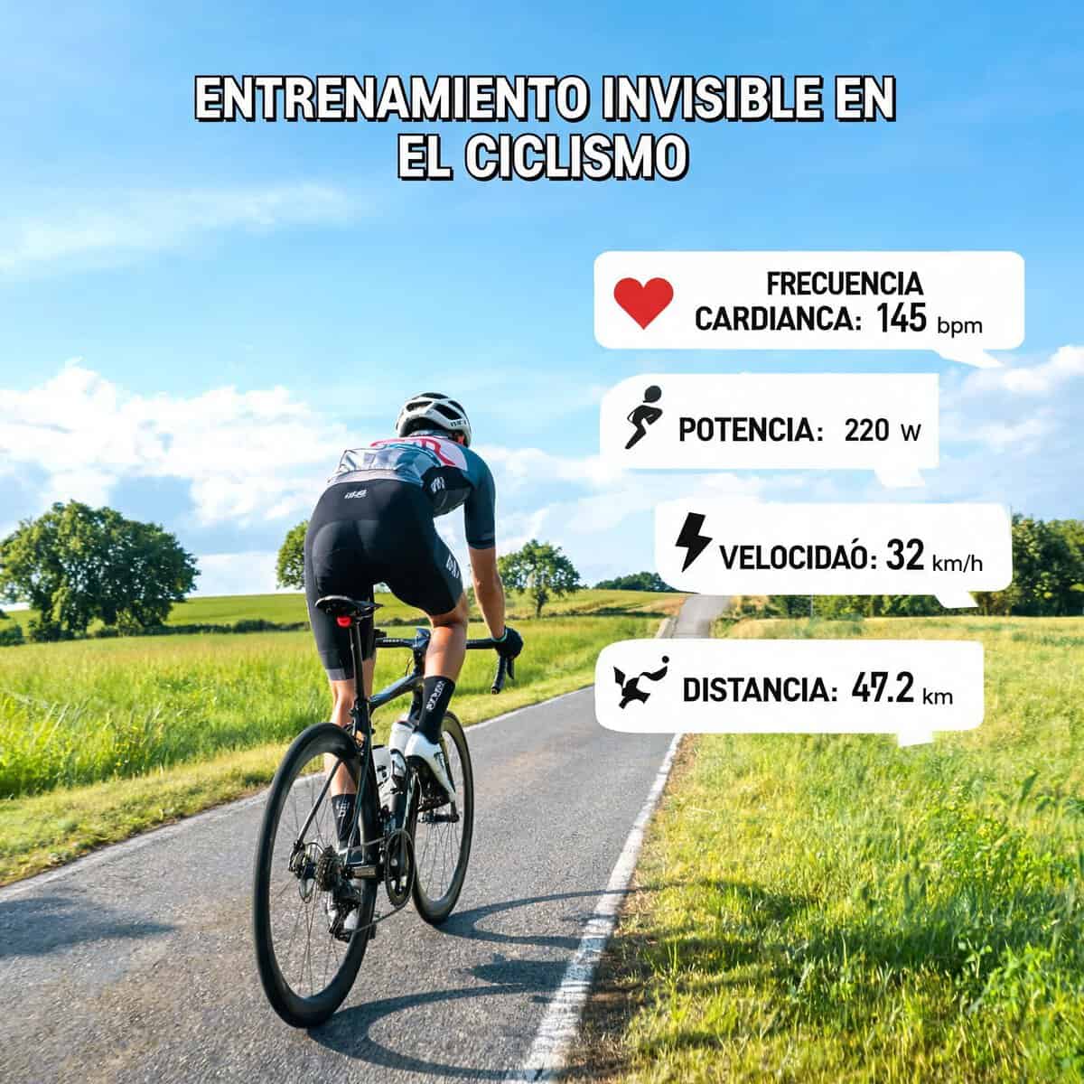 Ciclista descansando y recuperándose como parte del entrenamiento invisible
