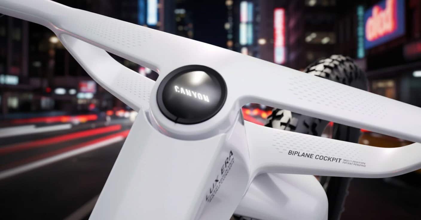 Vista general de la Canyon Lux Era, concept bike de XC con diseño aerodinámico integral