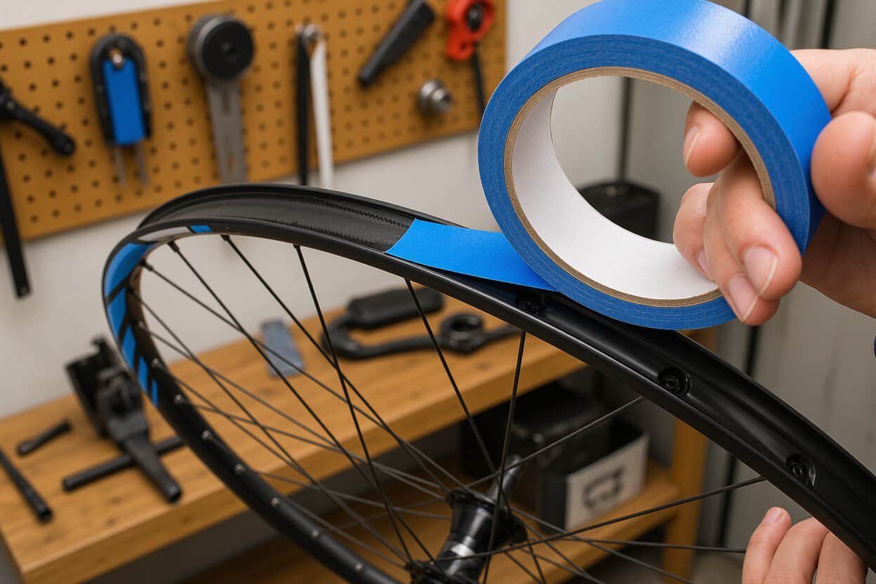 Líquido sellante tubeless distribuido en el interior de una cubierta de bicicleta