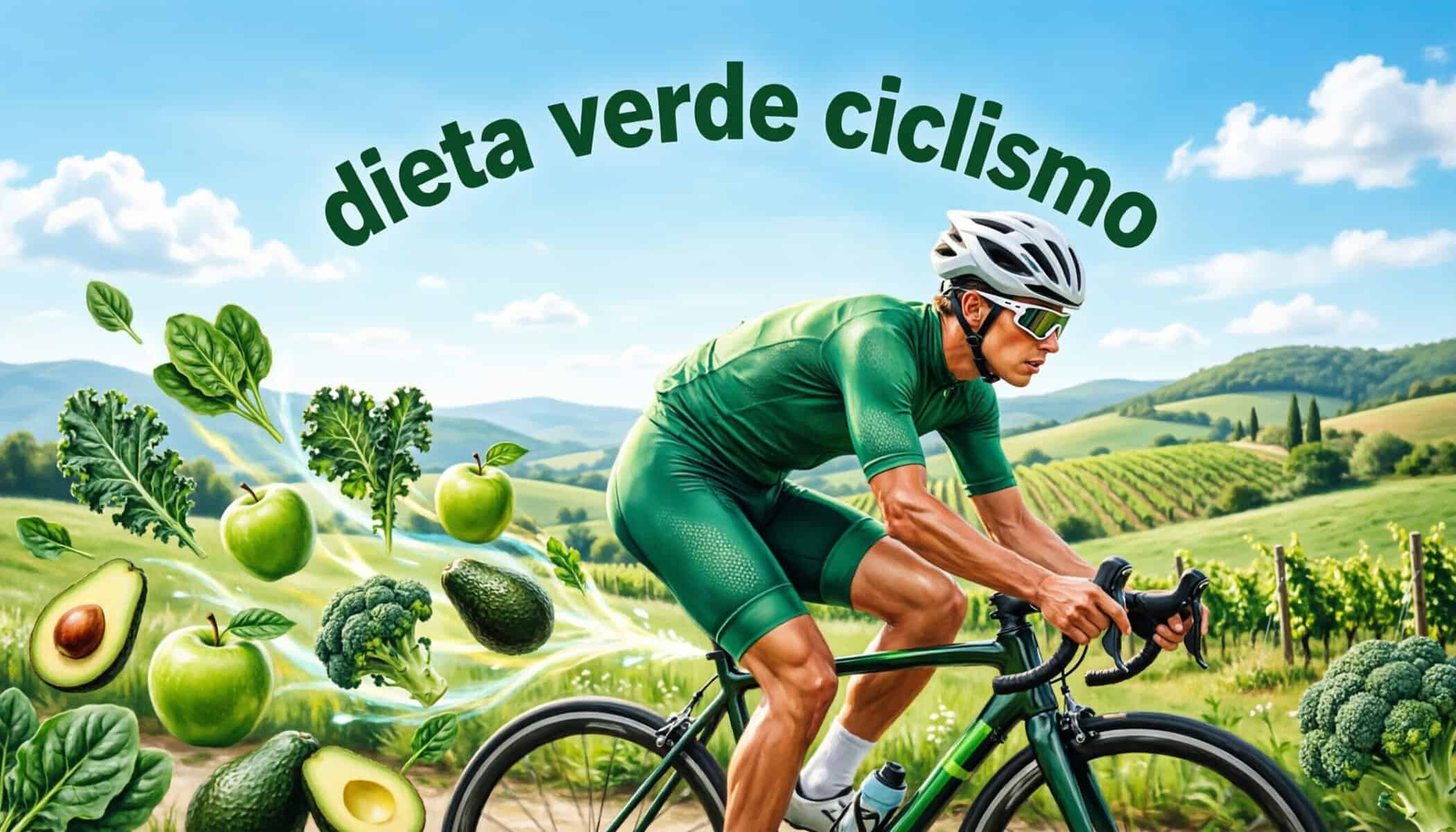 Plato de alimentos vegetales frescos para ciclistas: frutas, verduras y cereales integrales