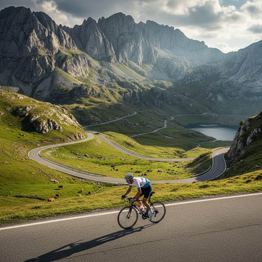 Subida al Col de Sa Calobra en Mallorca - una de las mejores rutas de ciclismo en España