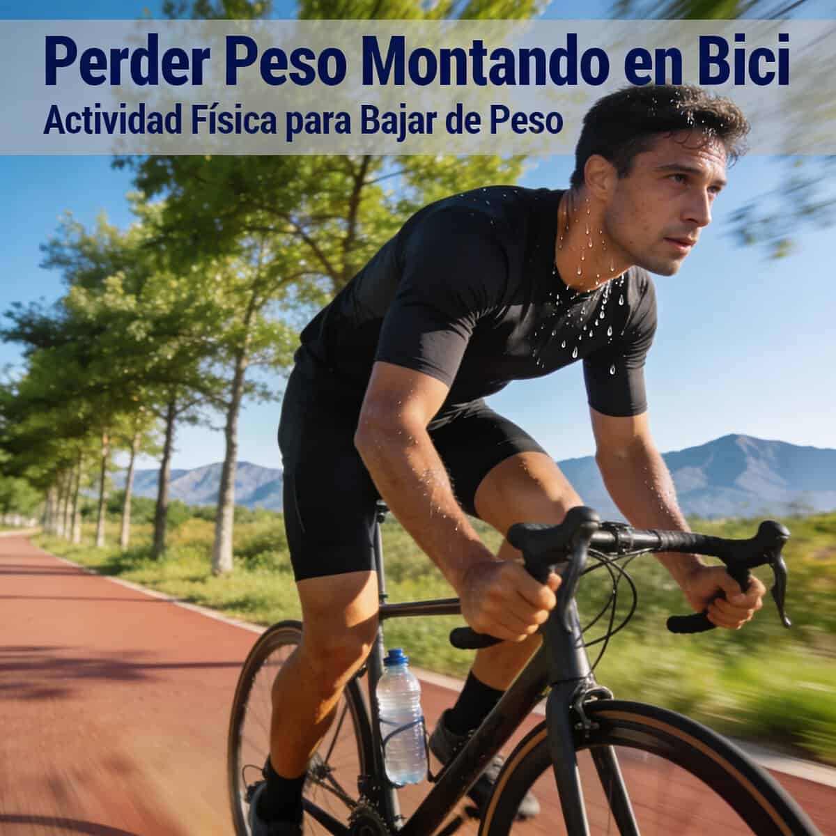 Ciclista montando en bicicleta para perder peso