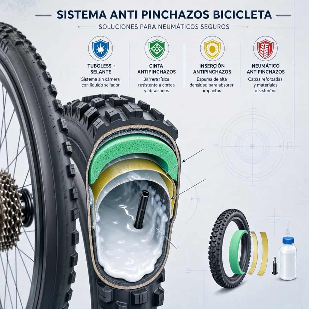 Líquido sellante tubeless para bicicleta MTB — sistemas antipinchazos activos
