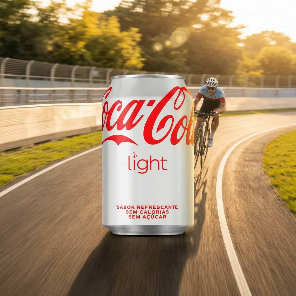 Ciclista bebiendo Coca-Cola en un avituallamiento