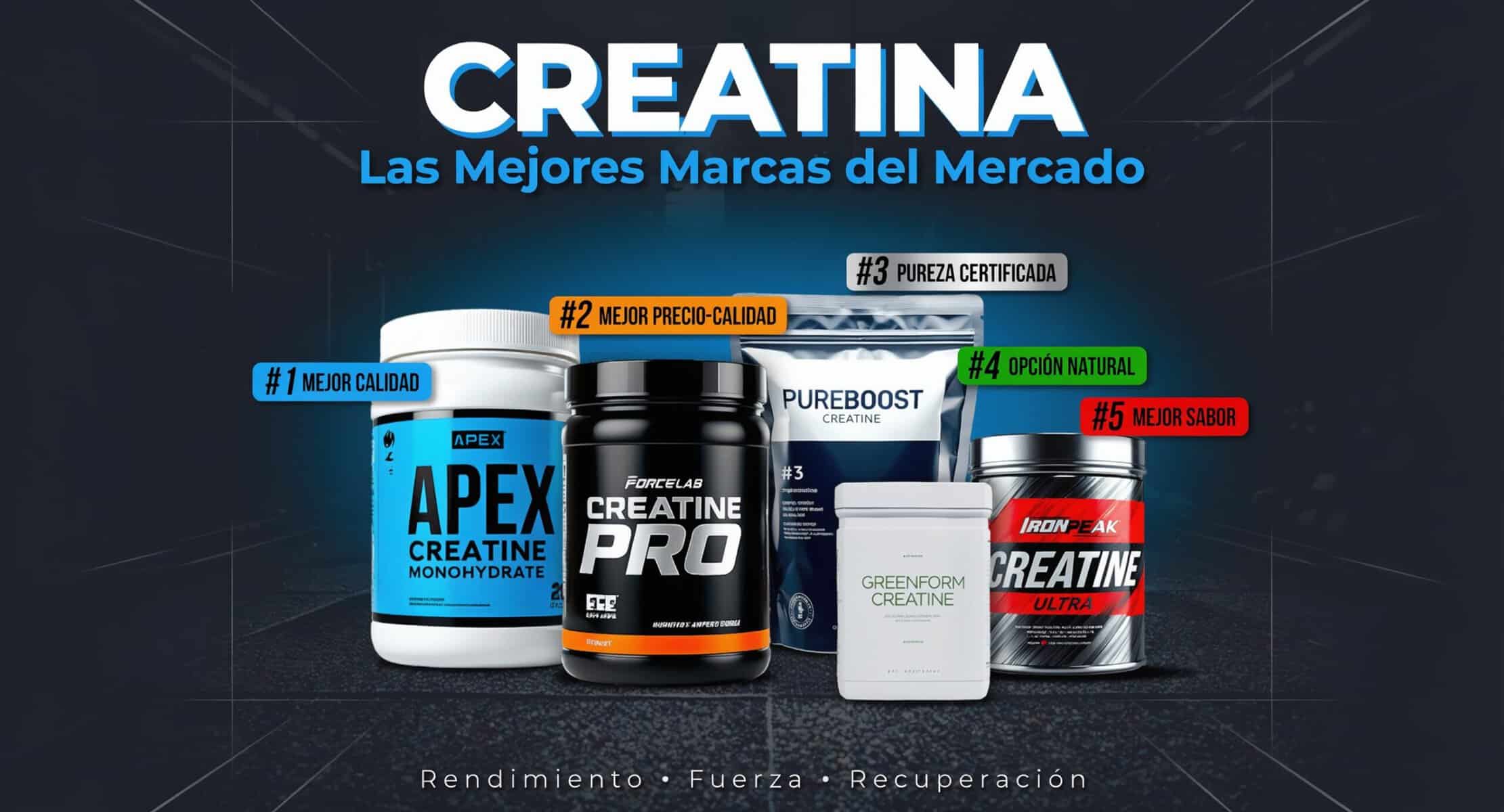 Mejores marcas de creatina del mercado en 2026
