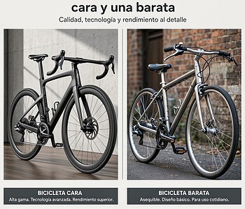 Bici de entrada vs. tope de gama en subida