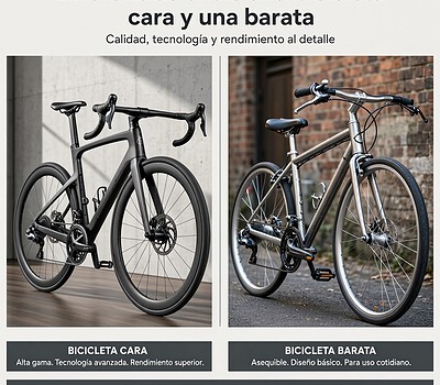 Bici de entrada vs. tope de gama en subida