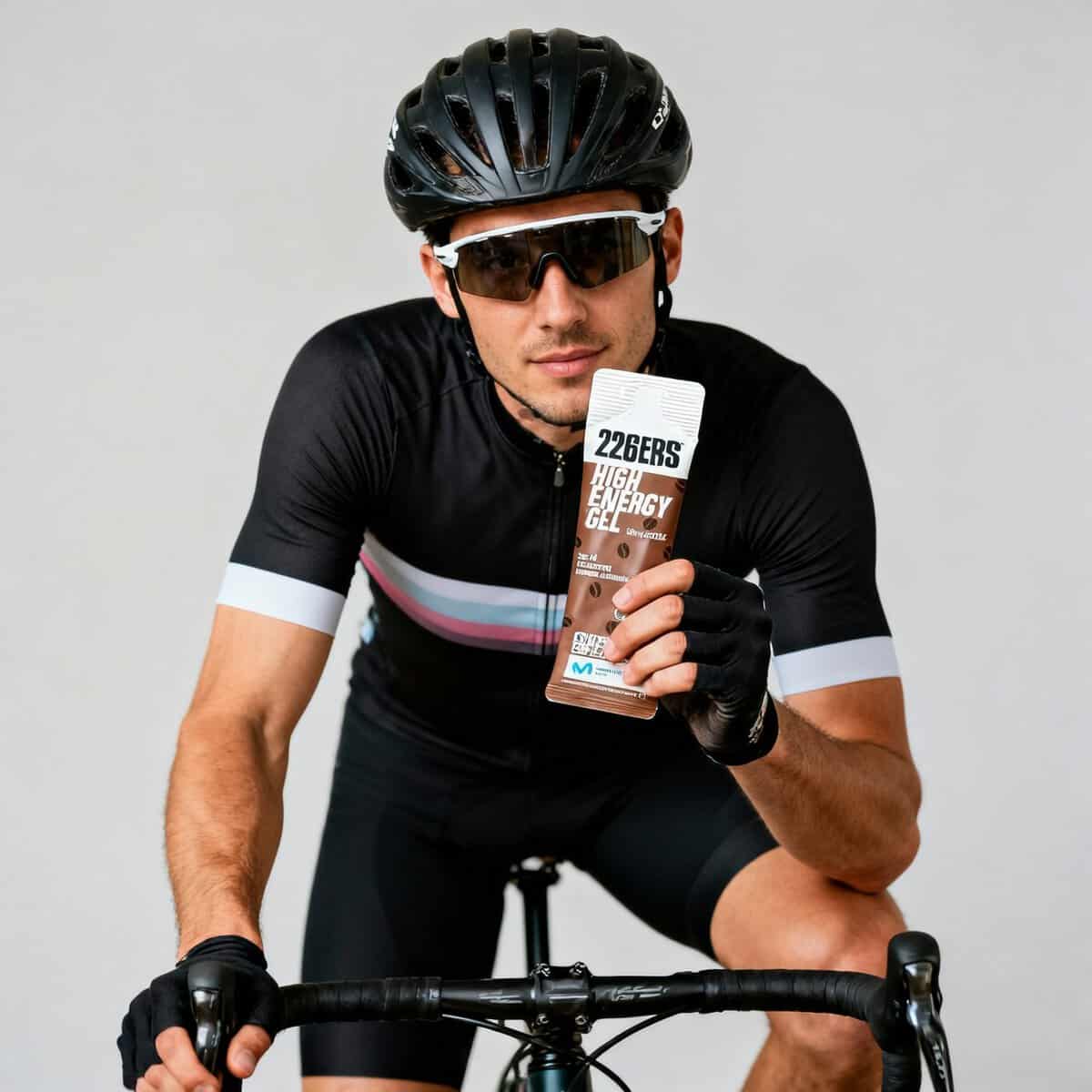 Geles energéticos con y sin cafeína para ciclismo