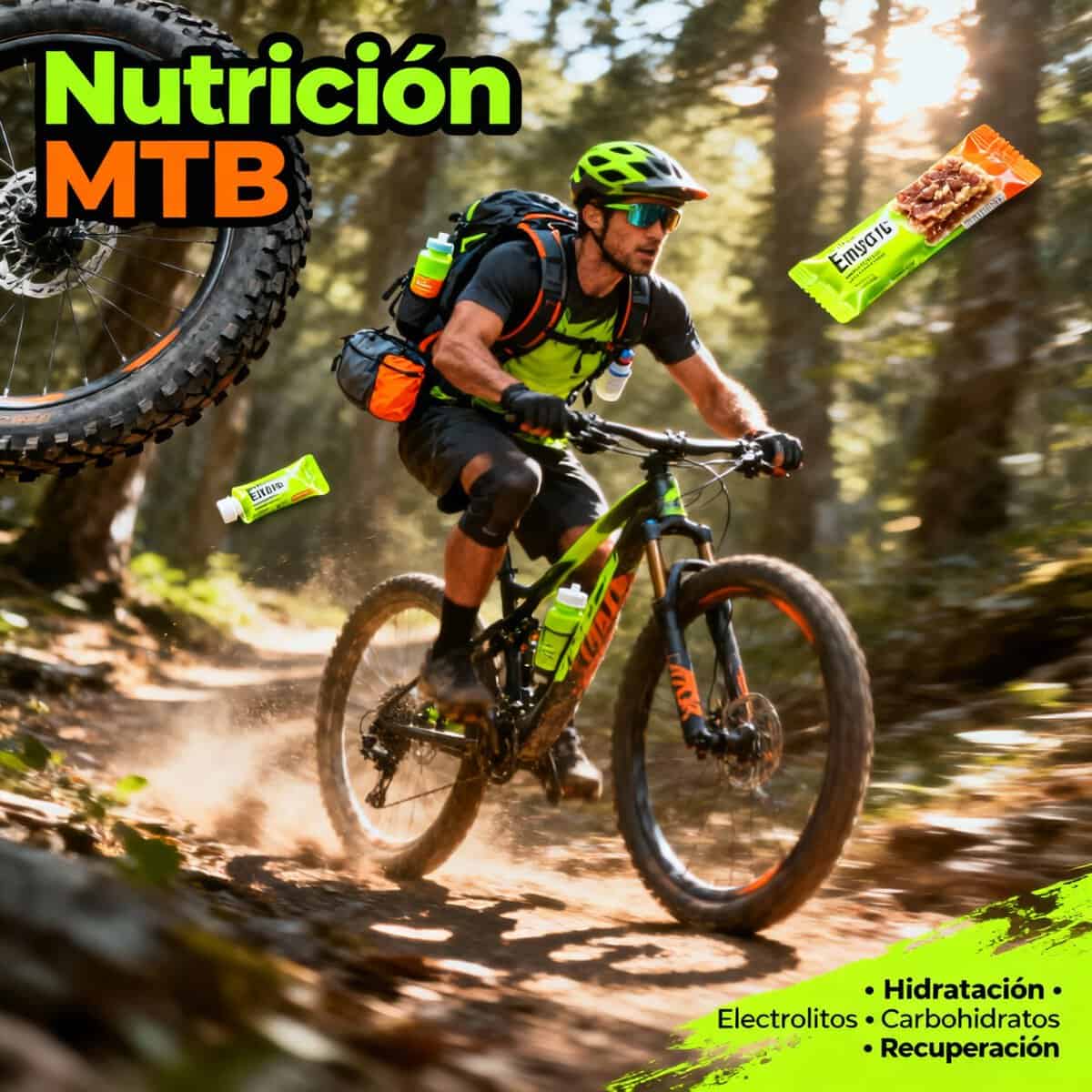 Nutrición MTB: hidratación, electrolitos, carbohidratos y recuperación para ciclistas de montaña
