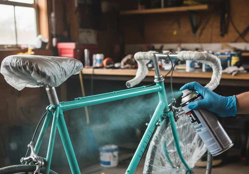 Cómo pintar una bicicleta con un spray