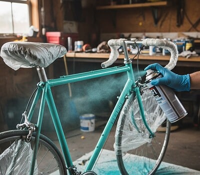 Cómo pintar una bicicleta con un spray