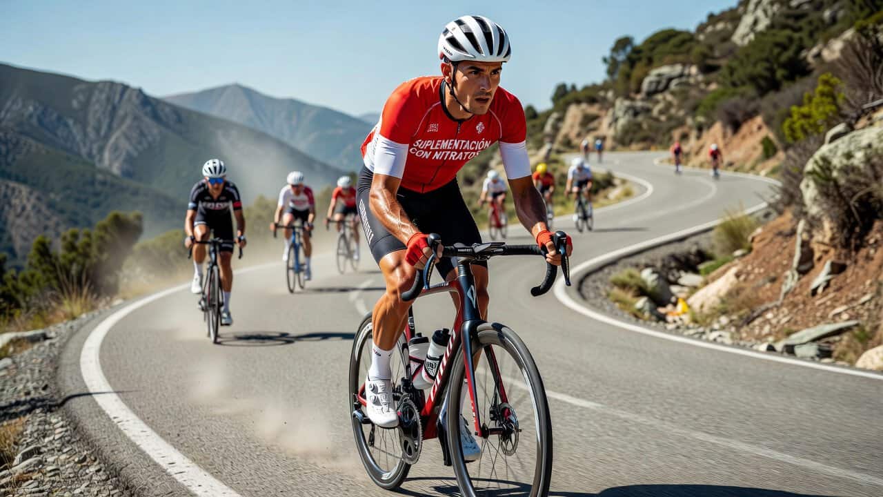 Suplementación con nitratos para ciclistas — zumo de remolacha y verduras ricas en nitratos